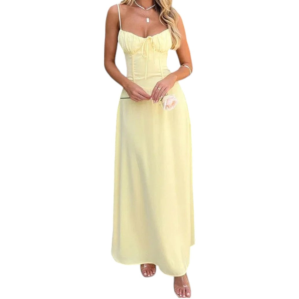 Elegant blondekjole Quralo sommerdesign | Rosendal