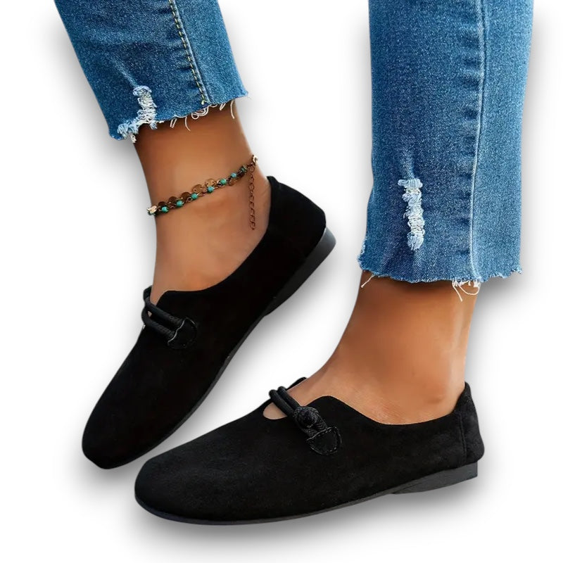 slip-on ensfarvede sko Susanne I Rosendal