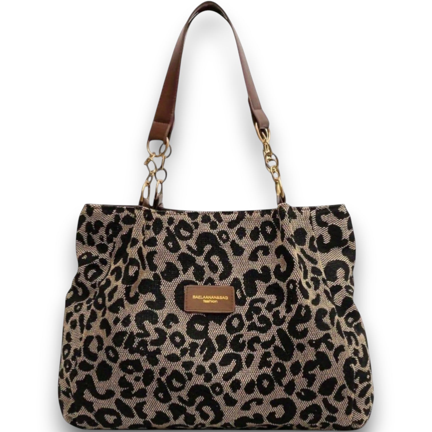 Shoppingtaske i lærred med leopardmønster Bente™ I Rosendal
