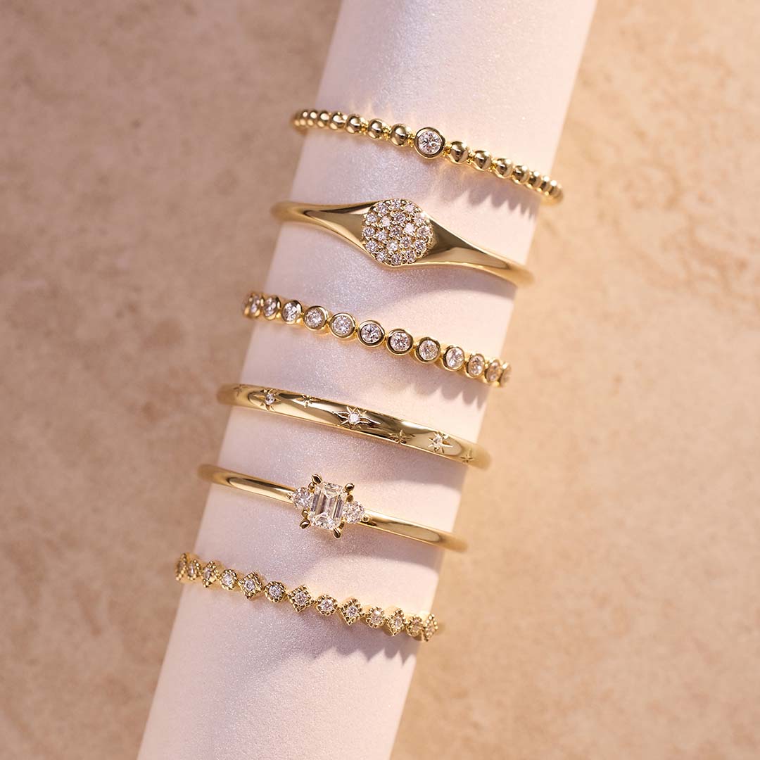 Diamant Blæsering Guld 14k | Rosendal™