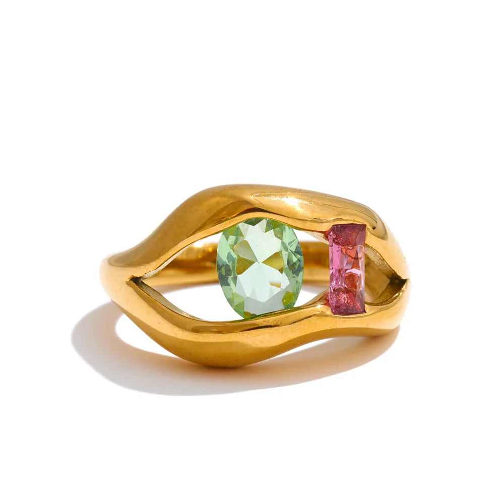 Ring med unikt læbe-design Xila | Rosendal