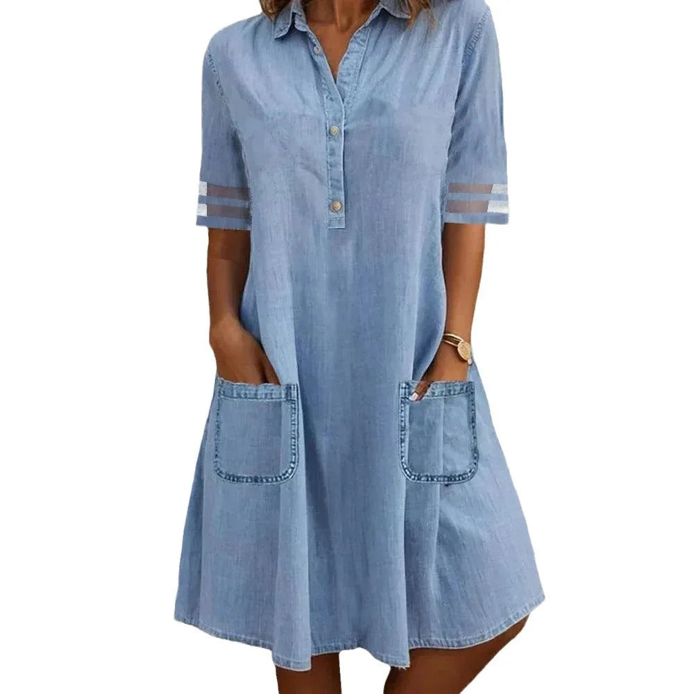 Denim Letvægtskjole Lara | Rosendal
