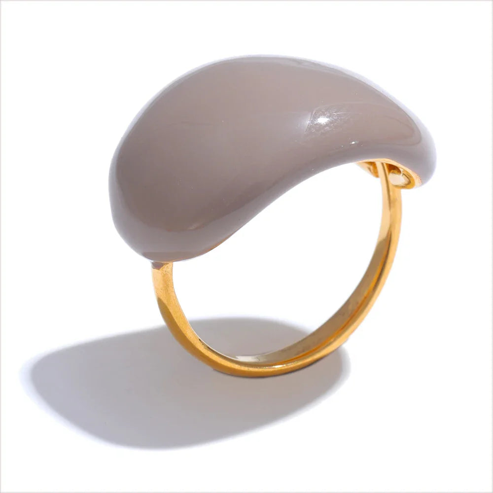 Multifarvet emalje ring Candy Huza | Rosendal