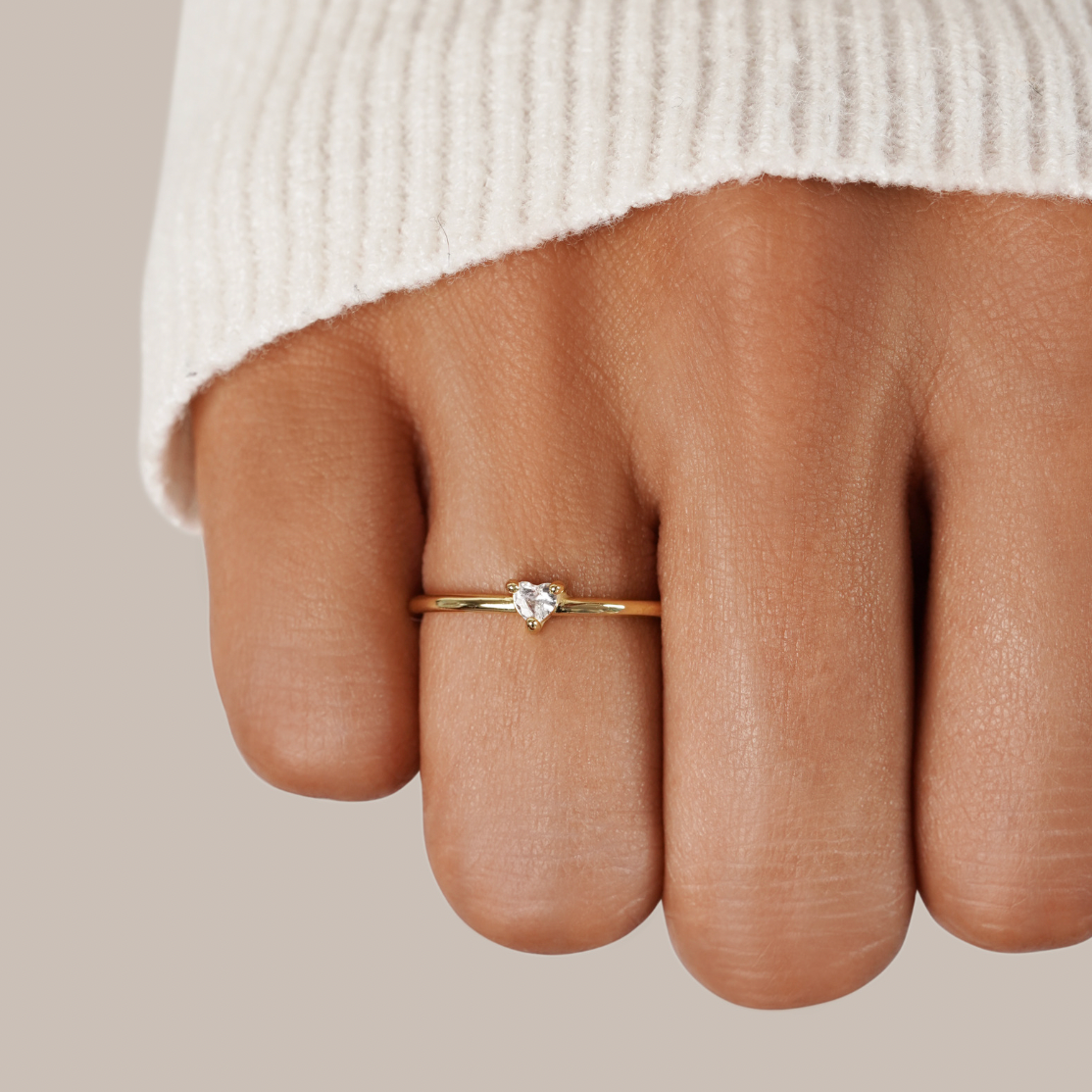 Hjerte Ring i Krystal | Rosendal