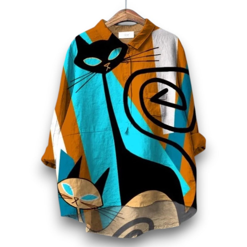 Gatto Kunstnerisk T-shirt  | Rosendal