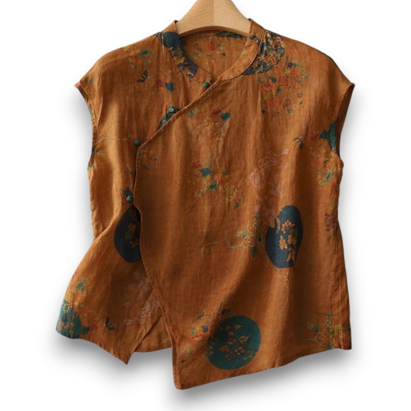 Vintage Broderet Skjorte I Helle