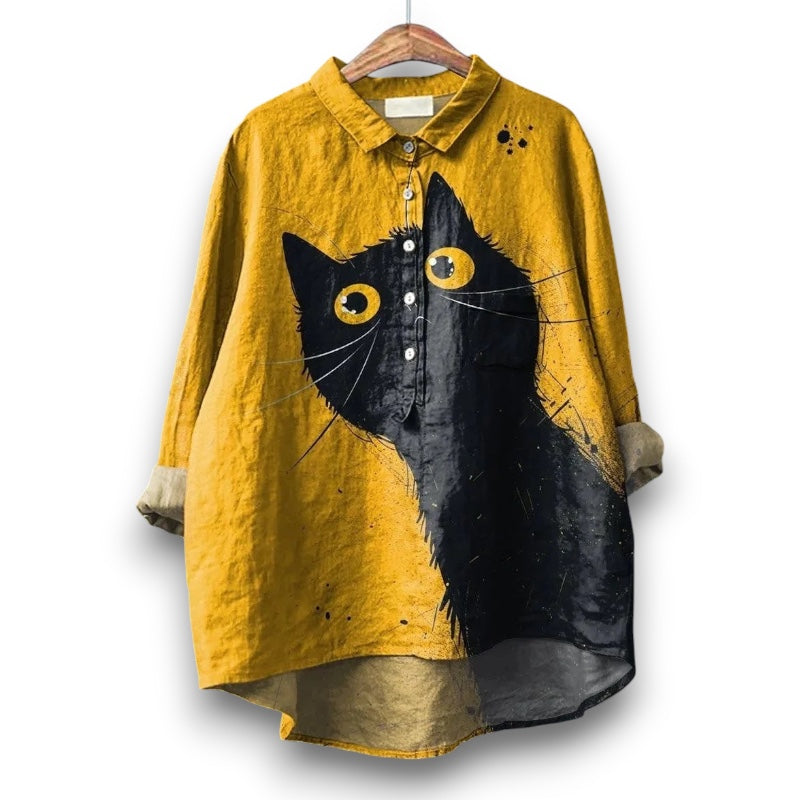 Gatto Kunstnerisk Dyremotiv T-shirt  | Rosendal