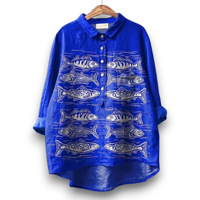Pesce Blu Kunstnerisk T-shirt  | Rosendal