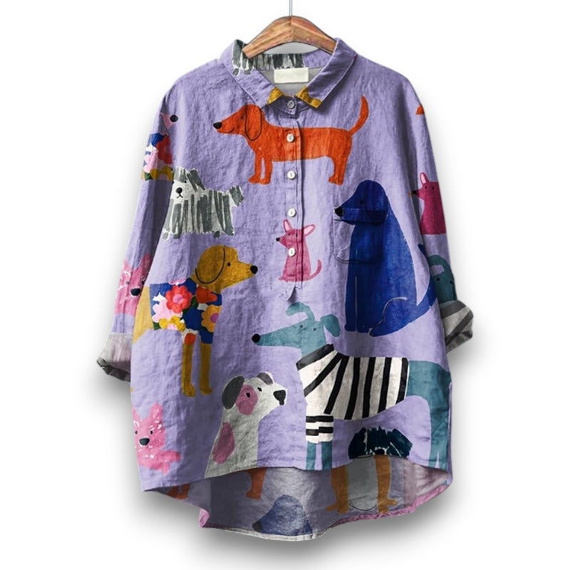 Kunstnerisk Dyremotiv T-shirt I Rosendal