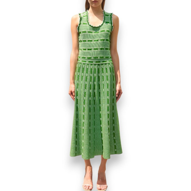 Falda floral grøn | Rosendal