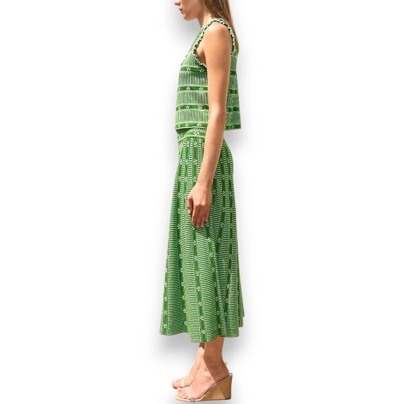 Falda floral grøn | Rosendal