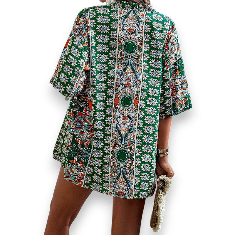 Sæt med Blomsterprint Kimono | Rosendal