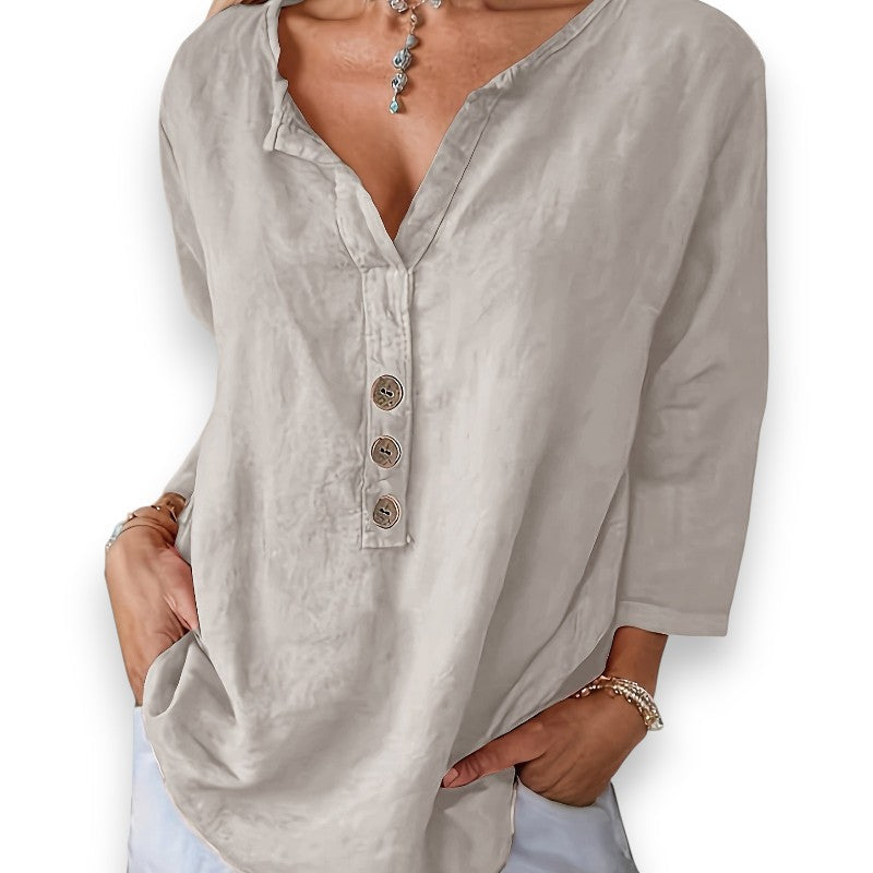 Bluse med knapdetaljer | Rosendal
