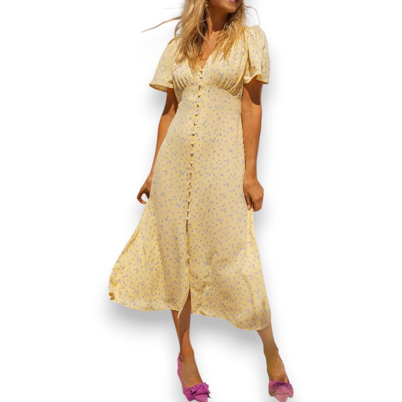 Blomstret Sommer Midikjole | Rosendal