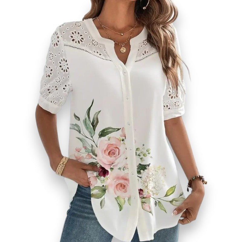 Casual bluse i blonder | Rosendal