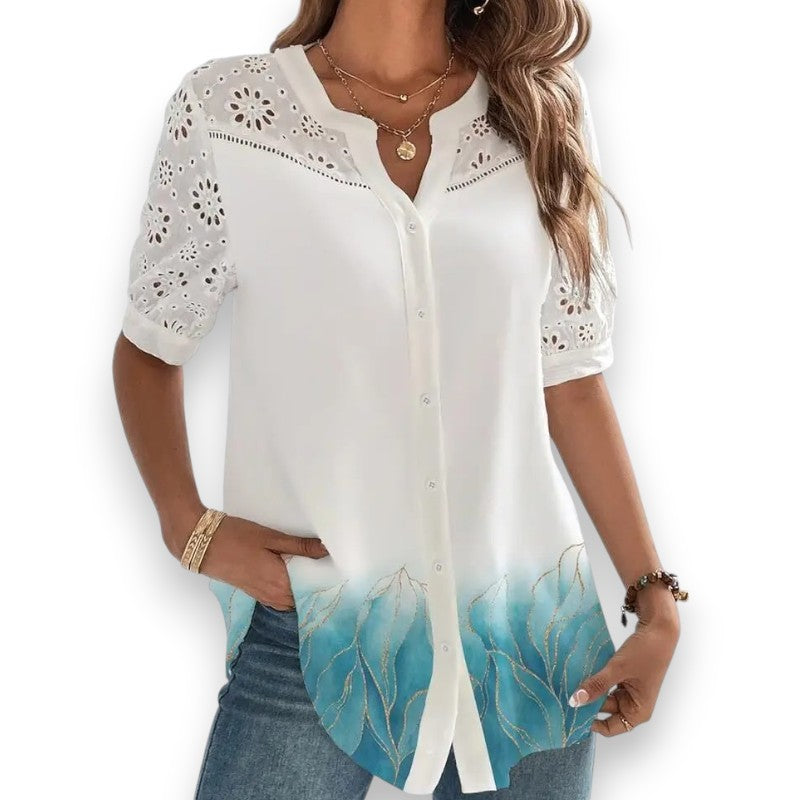 Casual bluse i blonder | Rosendal