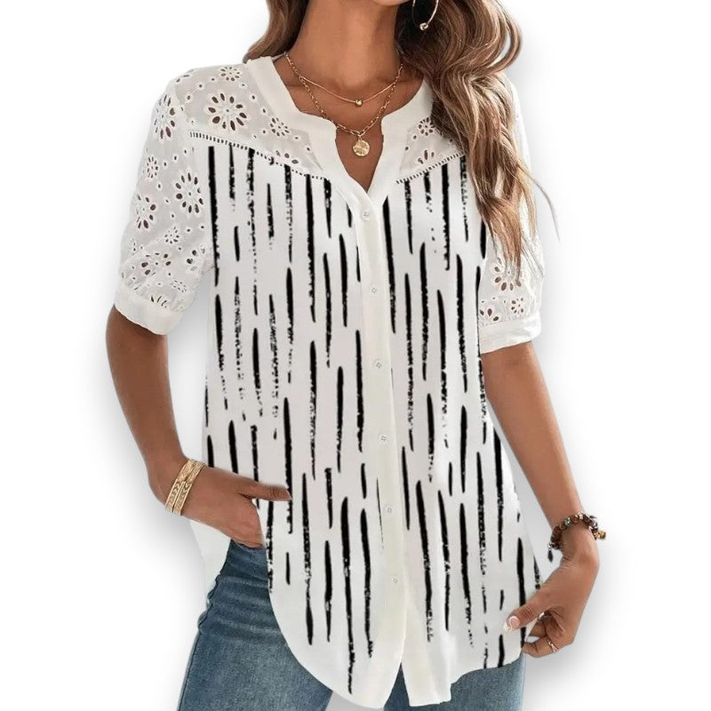Casual bluse i blonder | Rosendal