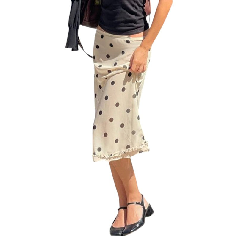 Lang polka dot nederdel Premiera | Rosendal