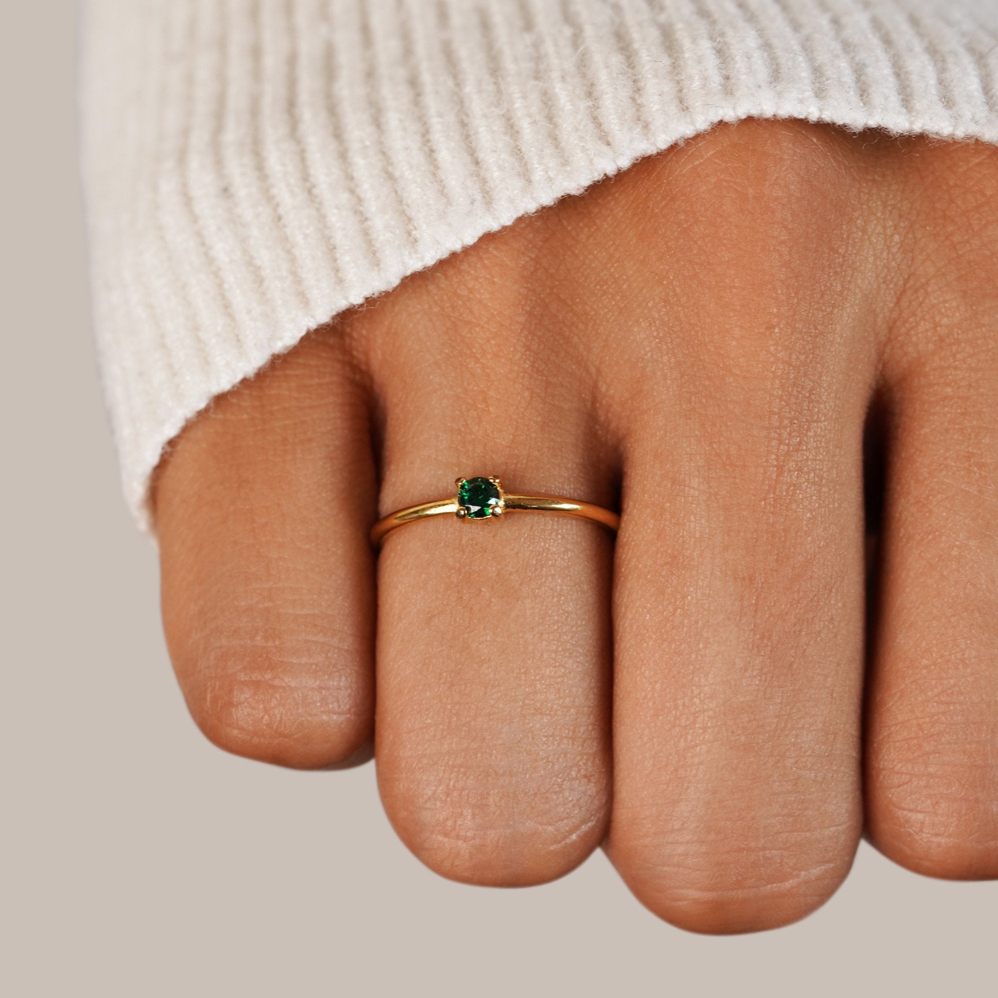 Fingerringe med Fødselssten | 16k Guld