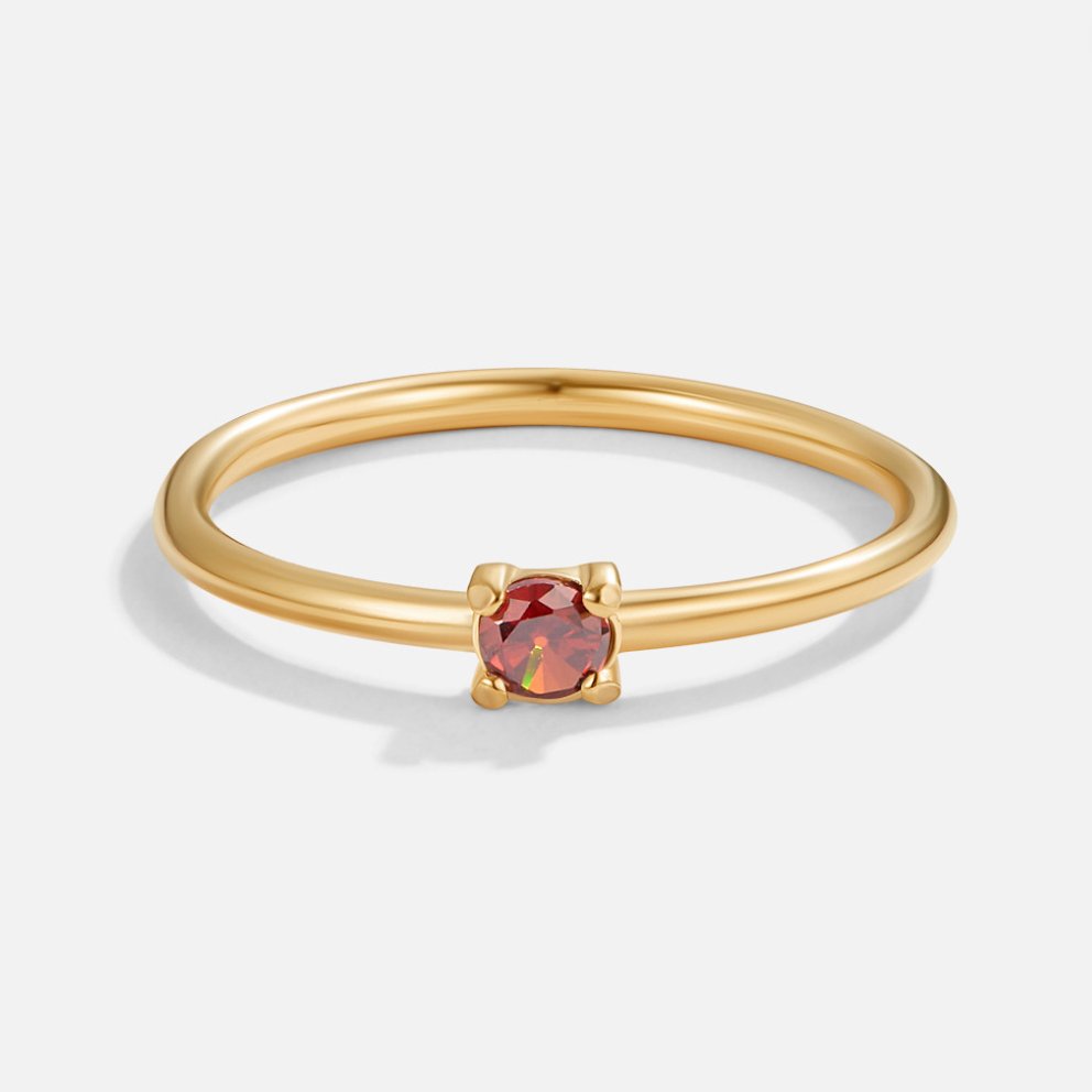 Fingerringe med Fødselssten | 16k Guld