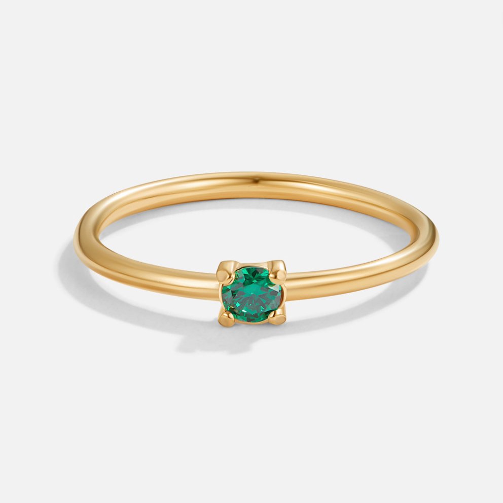 Fingerringe med Fødselssten | 16k Guld