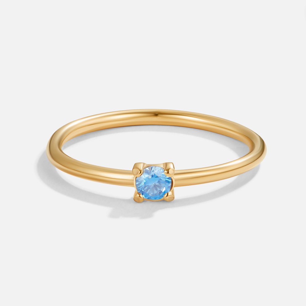 Fingerringe med Fødselssten | 16k Guld