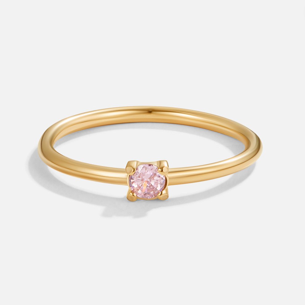 Fingerringe med Fødselssten | 16k Guld