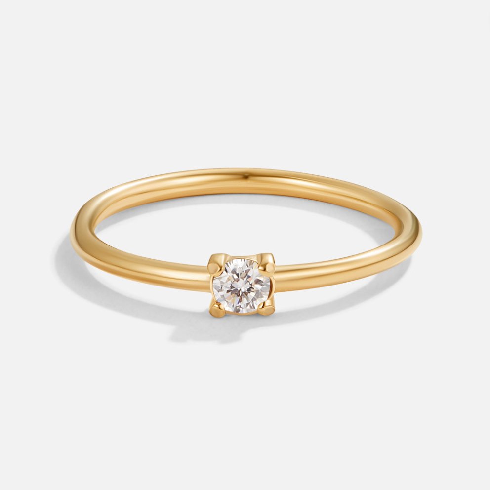 Fingerringe med Fødselssten | 16k Guld