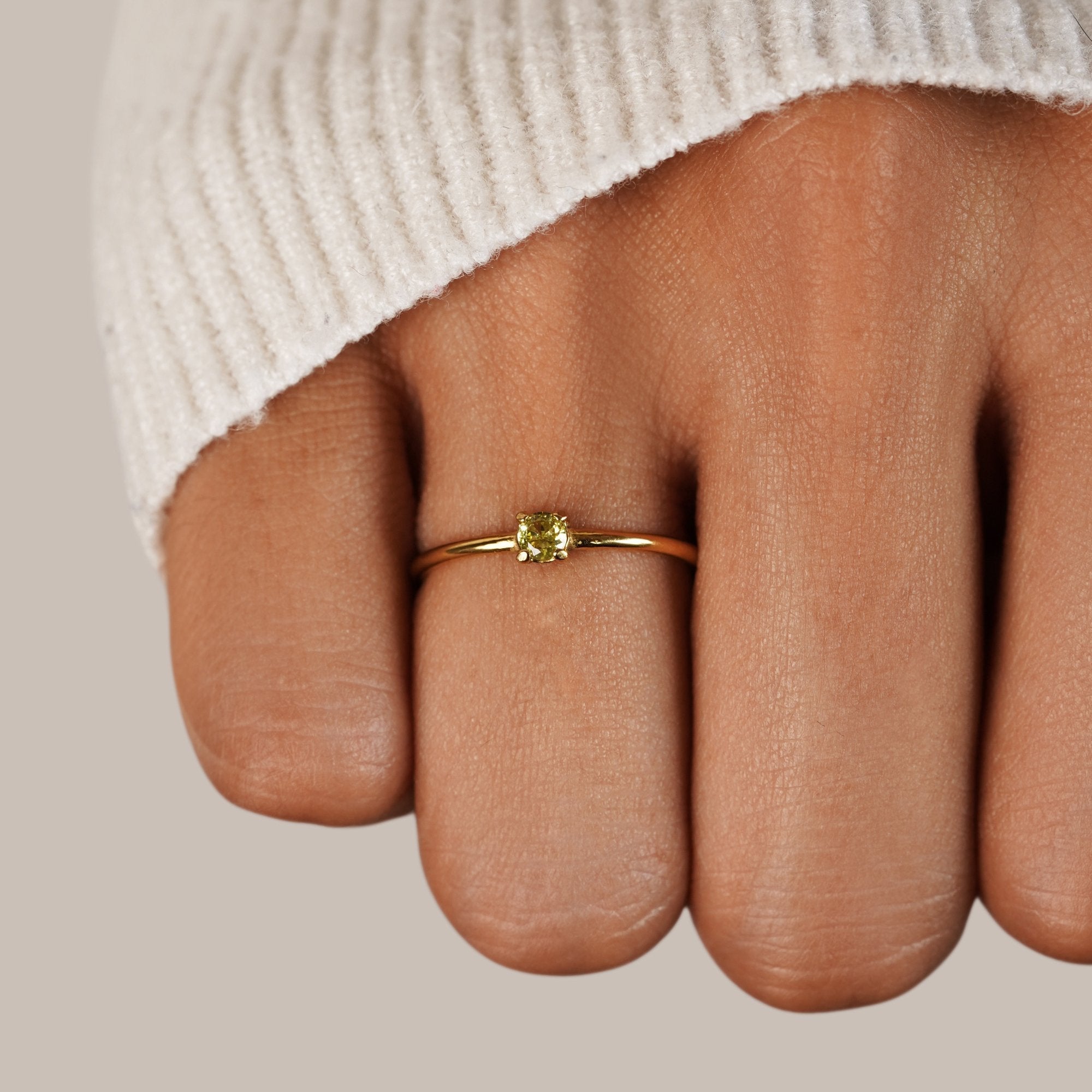 Fingerringe med Fødselssten | 16k Guld