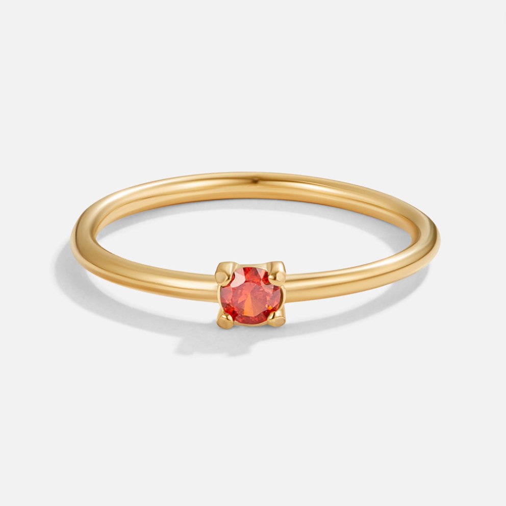 Fingerringe med Fødselssten | 16k Guld