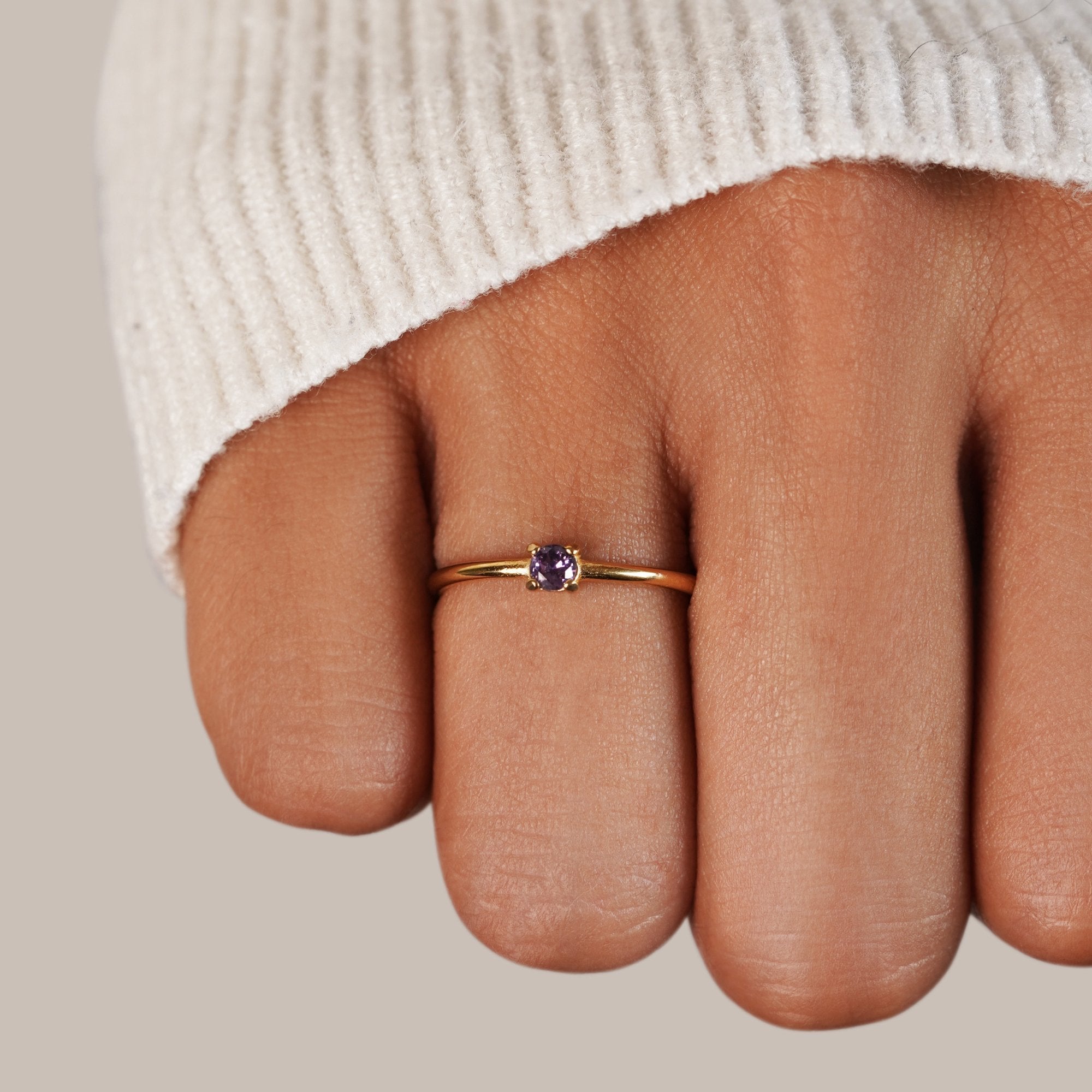 Fingerringe med Fødselssten | 16k Guld