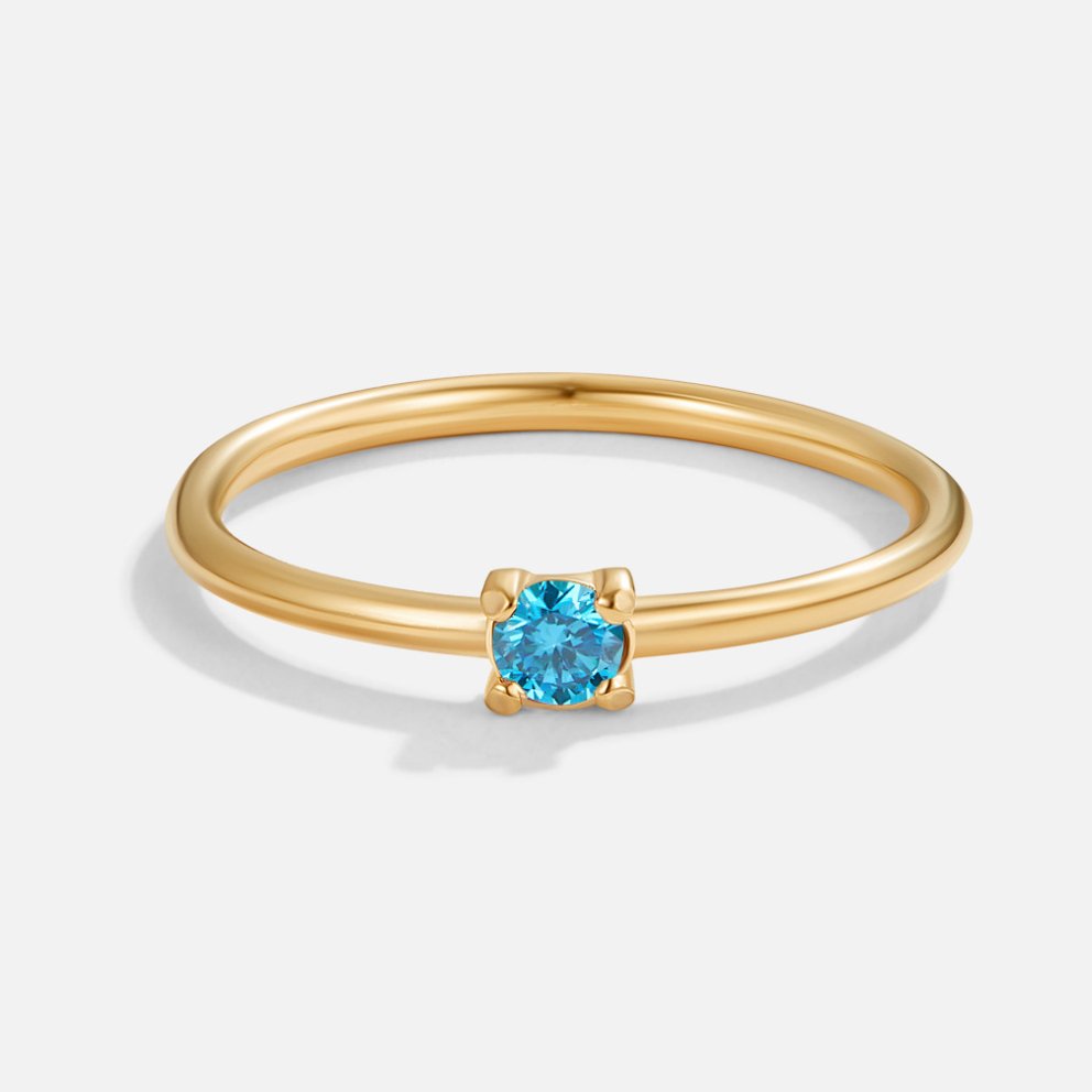 Fingerringe med Fødselssten | 16k Guld