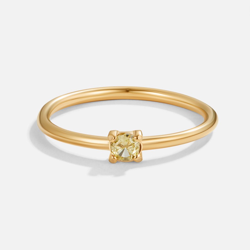 Fingerringe med Fødselssten | 16k Guld