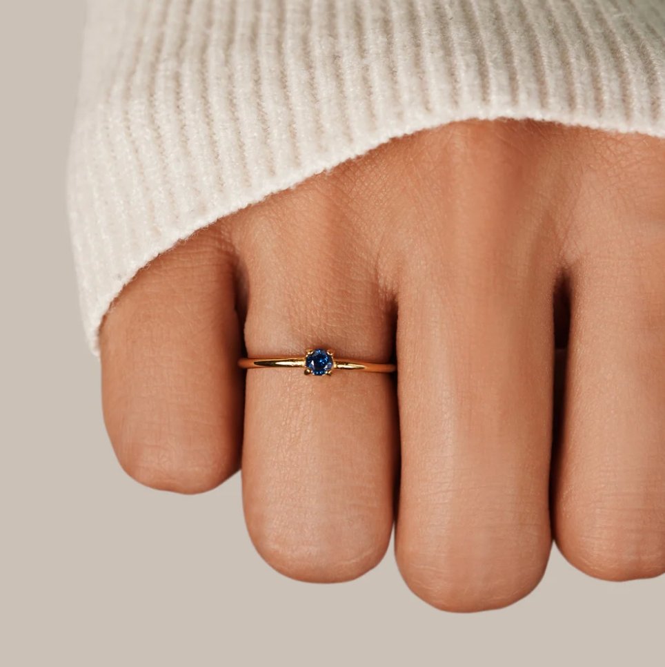 Fingerringe med Fødselssten | 16k Guld