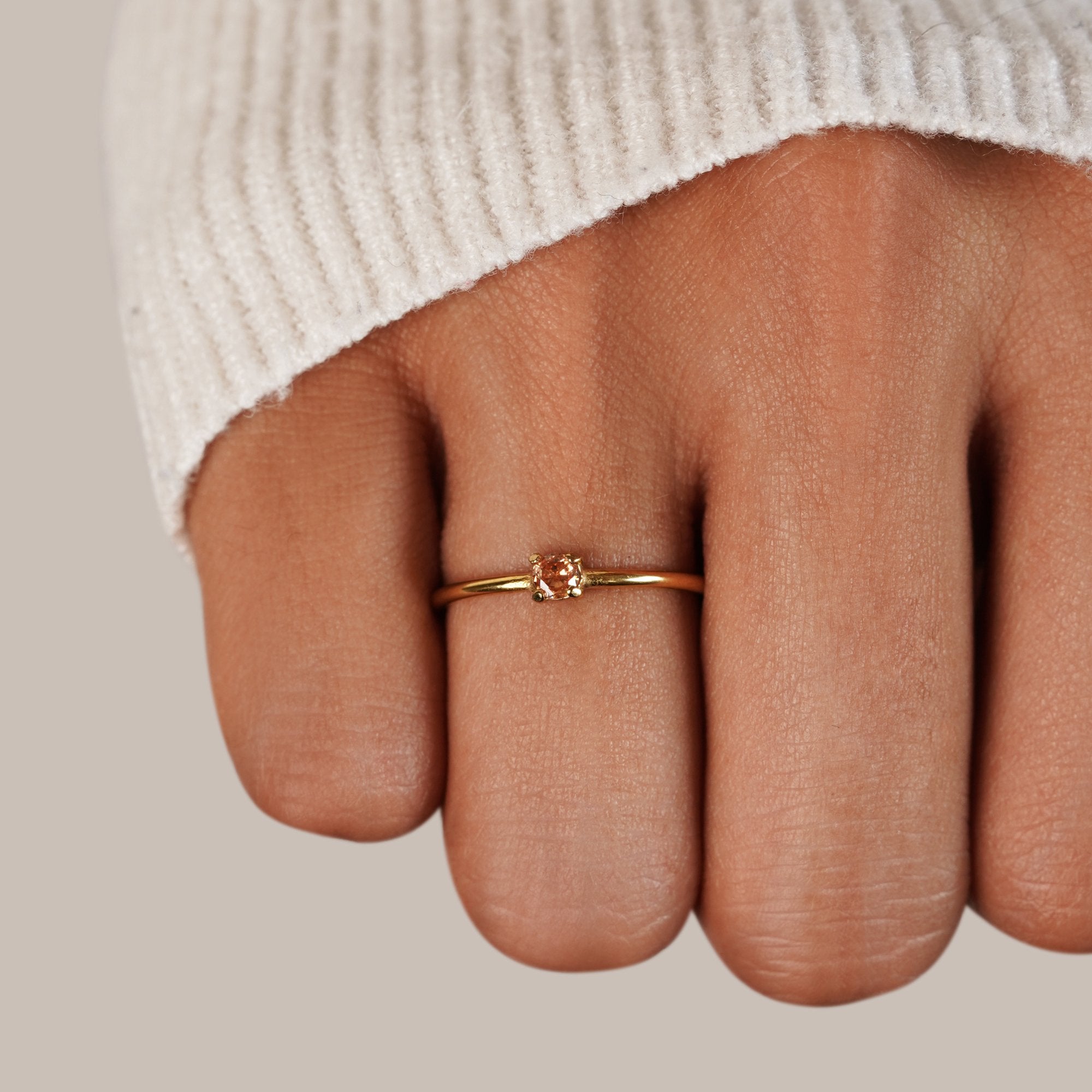 Fingerringe med Fødselssten | 16k Guld