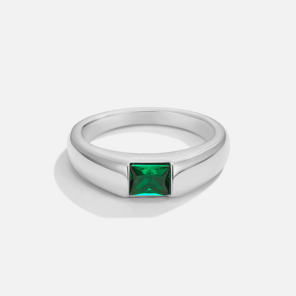 Ember Ring i Sølv & Smaragd | Rosendal