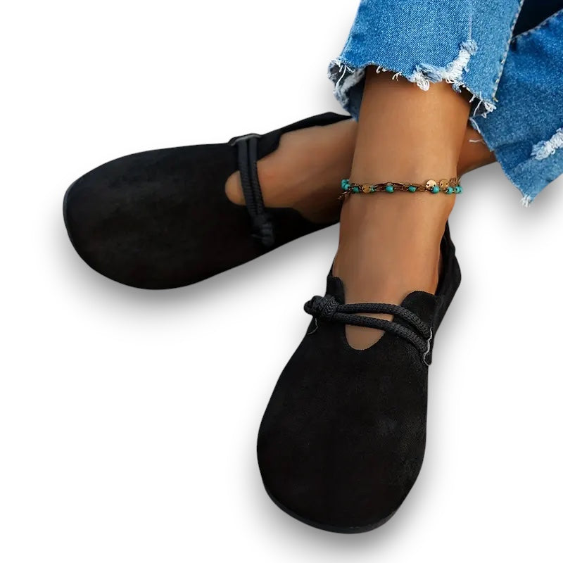 slip-on ensfarvede sko Susanne I Rosendal