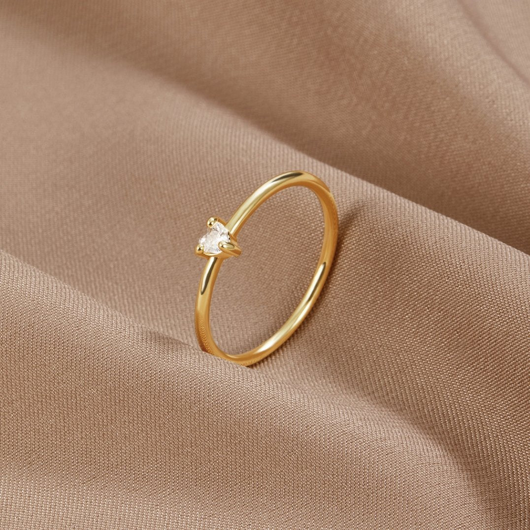 Hjerte Ring i Krystal | Rosendal
