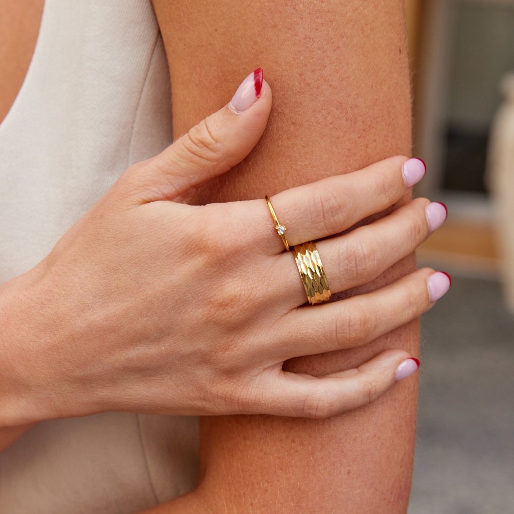 Hjerte Ring i Krystal | Rosendal